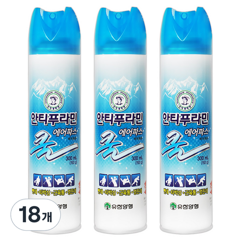 안티푸라민 유한양행 쿨 에어파스 300mL, 1개입, 18개