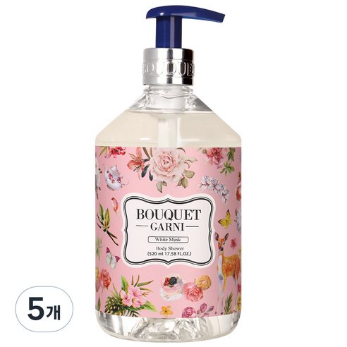 부케가르니 바디워시 화이트머스크, 520ml, 5개