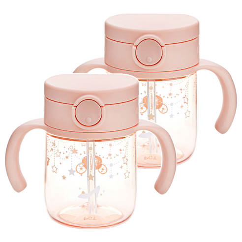 릿첼 아스타 빨대컵 200ml, 2개, 코럴핑크