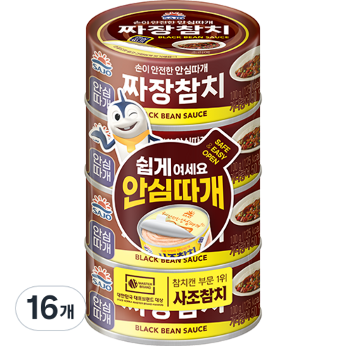 사조오양 참치 짜장, 16개, 100g