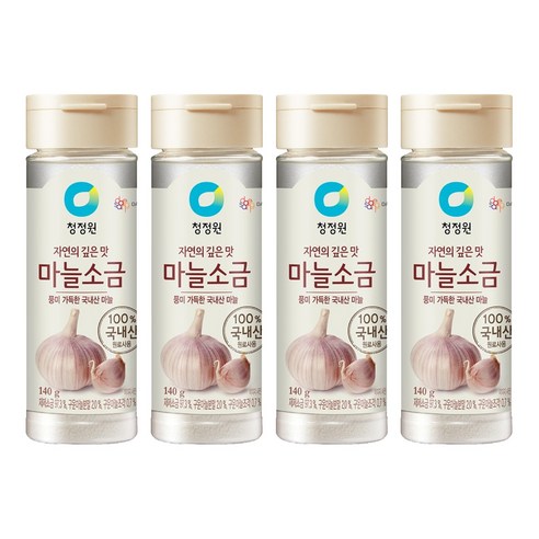 청정원 마늘소금, 140g, 4개
