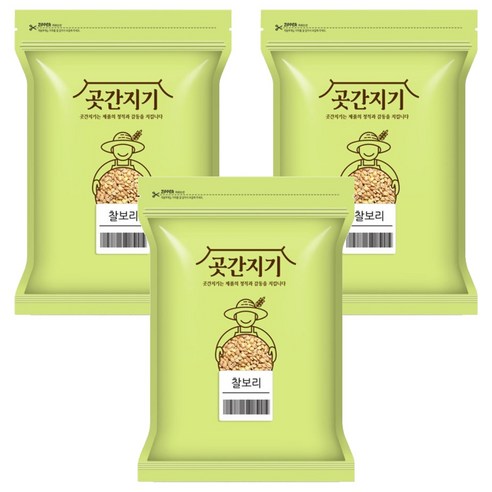 곳간지기 찰보리, 1kg, 3개