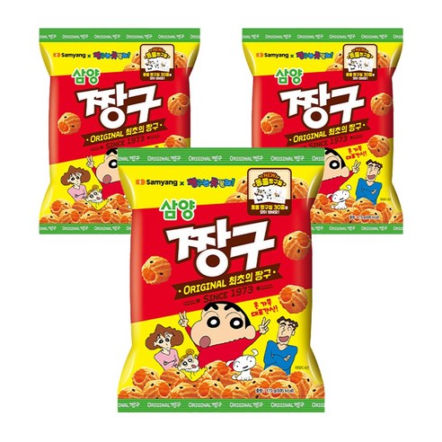 삼양 짱구, 추억을 부르는 고소함! 3개 묶음으로 더욱 넉넉하게 즐기세요!