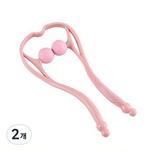 PDS리빙 사무직 필수템 경추 목 마사지 핸드 클램프 수동 마사지기, A핑크, 2개