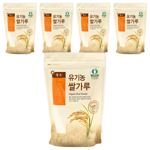 청오건강 유기농 쌀가루, 350g, 5개