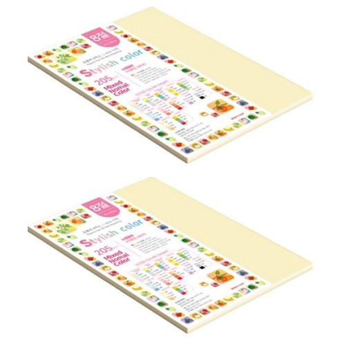 종이문화 SN 스타일리쉬 노멀 두꺼운 혼합색지 205g 11 Natural Tone, 34개, 8절