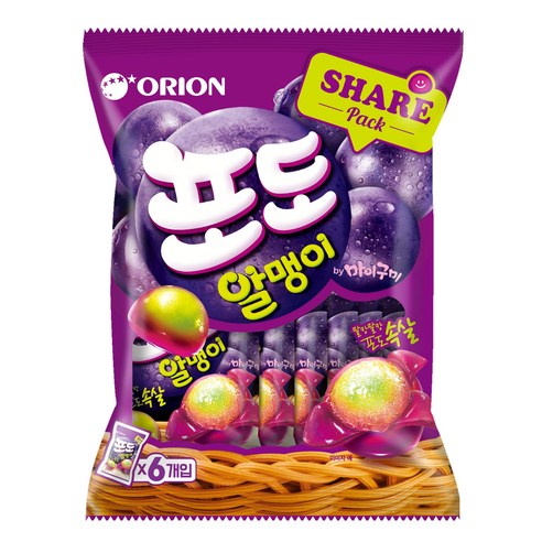 마이구미 포도알맹이 젤리, 216g, 1개