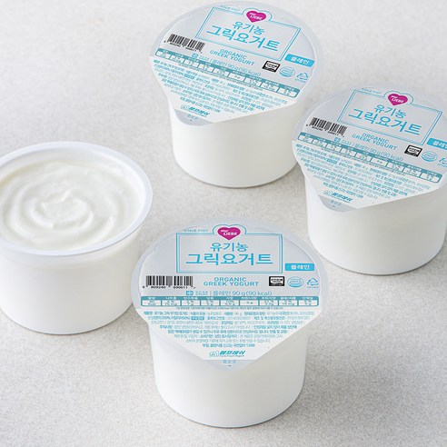 팜프레쉬 유기가공식품 인증 그릭 무가당 요거트, 90g, 4개입, 1개