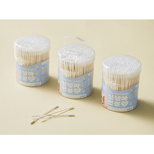 작고 안전한 코멧 신생아 면봉으로 아기 귓속 청소 고민 끝