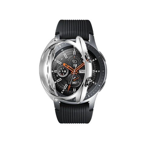 오버기어 갤럭시 워치3 액티브2 보호케이스 갤럭시 워치 실버(46MM), 실버, 1개