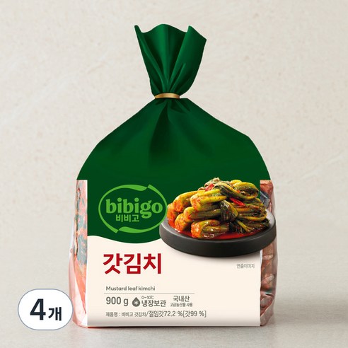 비비고 갓김치, 900g, 4개