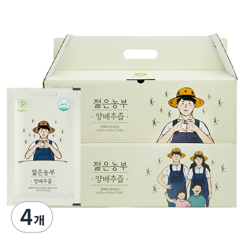 푸릇담 젊은농부 양배추즙, 5L, 4개