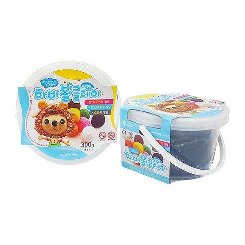 토단교재 하비볼 칼라 클레이 2p, 검정, 300g, 2개