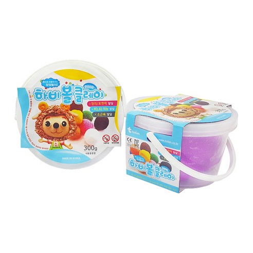 토단교재 하비볼 칼라 클레이 2p, 형광보라, 300g, 2개