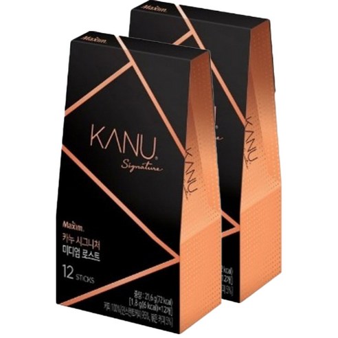 카누 시그니처 미디엄 로스트 원두커피믹스, 1.8g, 12개입, 2개