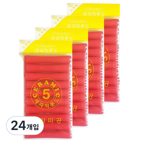 삼화미공 세라믹 헤어 파마롯드 미용실 펌전용 5호, 24개