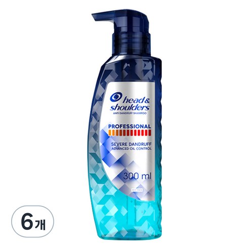 헤드앤숄더 프로페셔널 오일 컨트롤 샴푸, 300ml, 6개