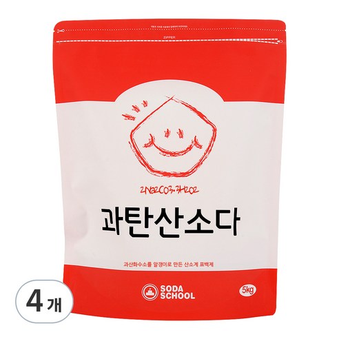엘앤에스 과탄산소다 산소계표백제, 5kg, 4개