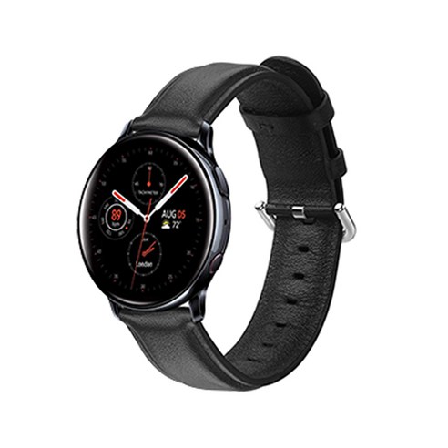 오버기어 갤럭시 워치3 41mm 액티브2 가죽 스트랩 LS-1 블랙, 블랙(LS-1), 1개