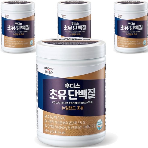 일동후디스 초유단백질 뉴질랜드 초유, 280g, 4개