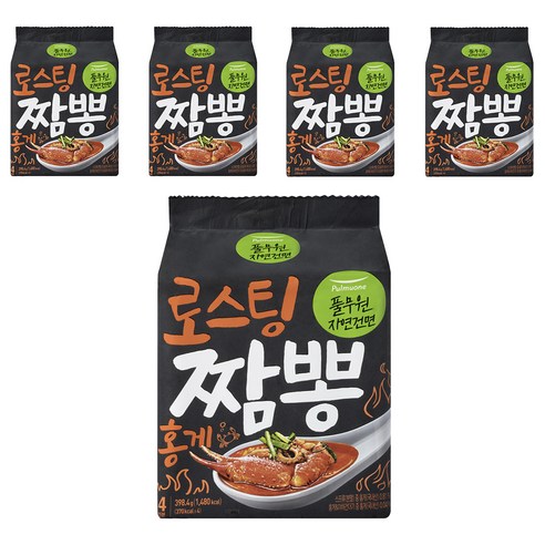 풀무원자연건면 로스팅 짬뽕 홍게 99.6g, 20개