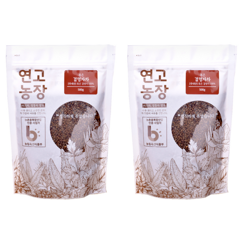 연고농장 국내산 볶은 결명자차, 500g, 2개, 1개입