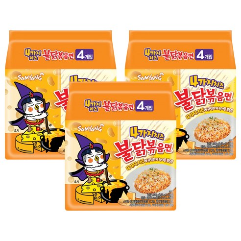 불닭볶음면 4가지 치즈 145g, 12개