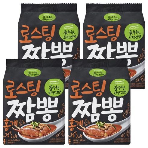 풀무원자연건면 로스팅 짬뽕 홍게 99.6g, 16개