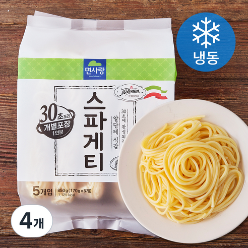 면사랑 스파게티 5개입 (냉동), 850g, 4개