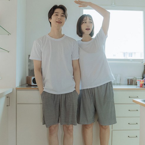 도씨 커플용 5부 잠옷 바지 D3957 2p