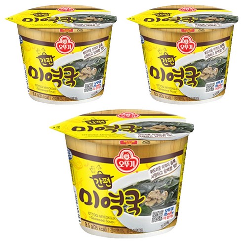 오뚜기 간편미역국 컵국, 9.5g, 3개