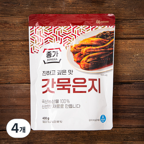 종가 갓묵은지, 400g, 4개
