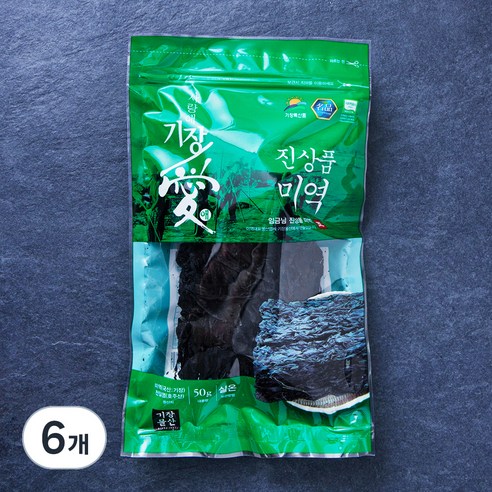 지리적 표시 인증 기장애 진상품 미역, 50g, 6개