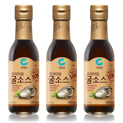 청정원 프리미엄 굴소스, 260g, 3개