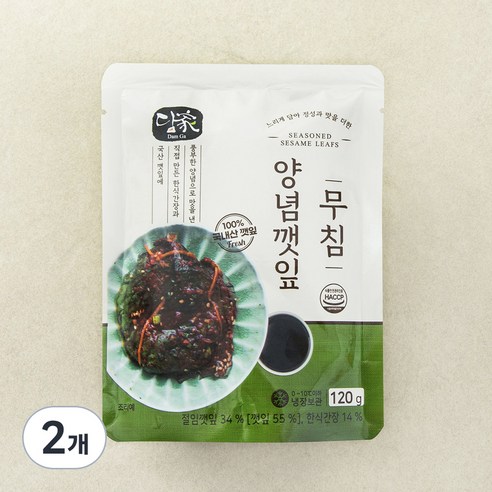 담가 양념깻잎무침, 2개, 120g