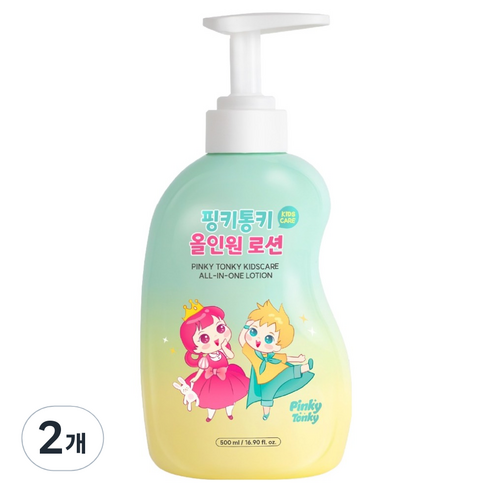 핑키통키 키즈케어 올인원 로션, 500ml, 2개