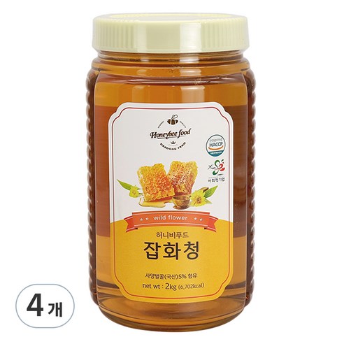 허니비푸드 잡화청, 2kg, 4개