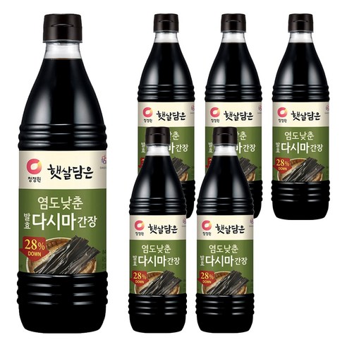 햇살담은 염도낮춘 발효 다시마 간장, 6개, 840ml