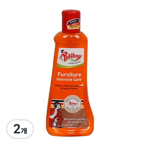 폴리보이 퍼니처 인텐시브 케어 원목 가구 마루 광택 클리너, 200ml, 2개