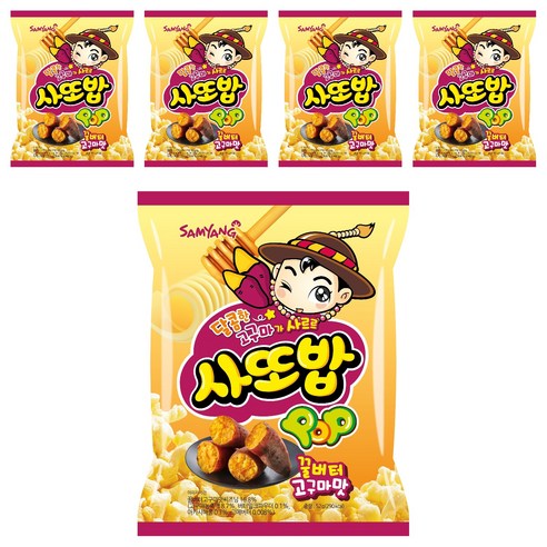 삼양 꿀버터 고구마맛 사또밥 과자, 5개, 52g