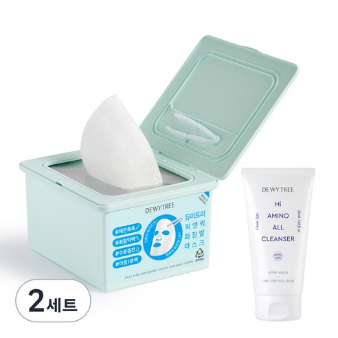 듀이트리 스페셜 픽앤퀵 뽑아쓰는 마스크 화장발 + 하이아미노 폼 50ml, 1개입, 2개