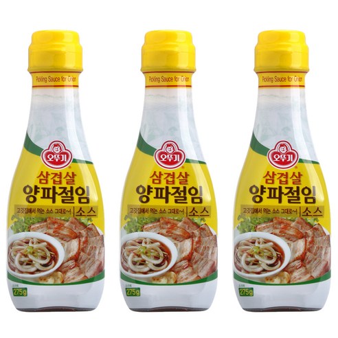 오뚜기 삼겹살 양파 절임 소스, 275g, 3개