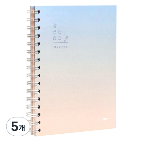 아이코닉 잘 쓰는 습관 열두달 가계부 만년형 용돈기입장, 06 Sunrise, 5개