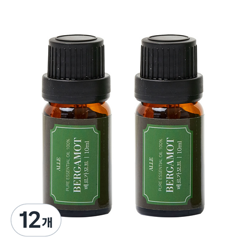 알레 비건 아로마 에센셜 오일 베르가모트, 10ml, 12개