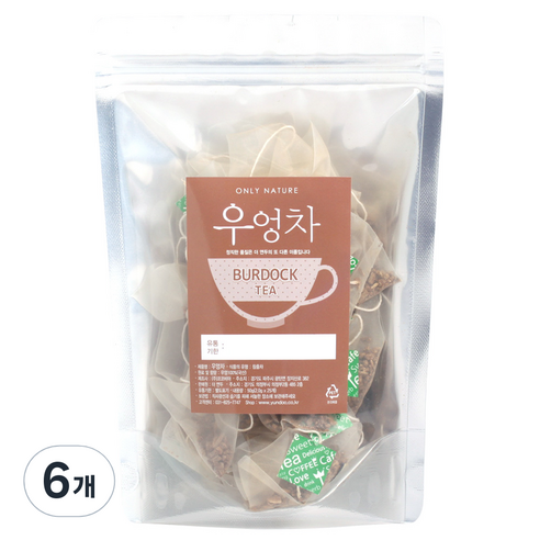 티리얼 삼각티백 우엉차, 2g, 25개입, 6개