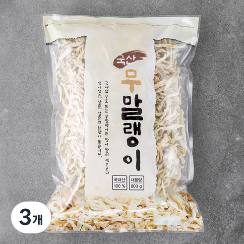 산들 무말랭이, 600g, 3개
