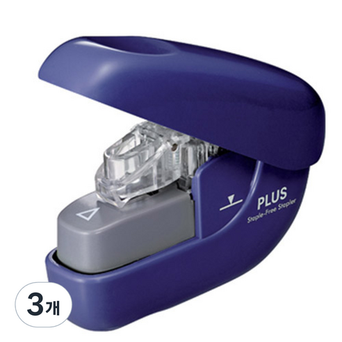 PLUS 페이퍼 클린치 SL106NB, Blue, 3개