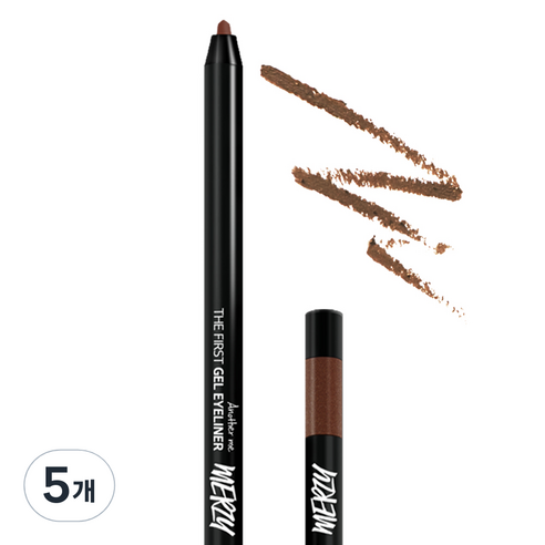 머지 더 퍼스트 젤 아이라이너 0.5g, G12 시에나 브라운, 5개