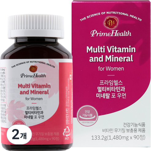 프라임헬스 Multi Vitamin 앤 Mineral 포 우먼 21종 멀티비타민 90정, 1개