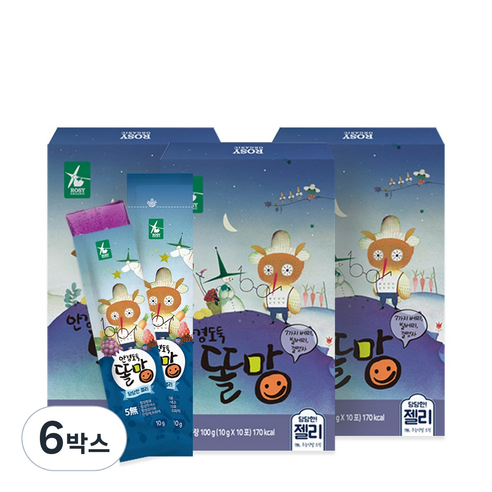 로지오가닉 안경도둑똘망 스틱형 젤리, 6BOX (60개입), 6개, 100g